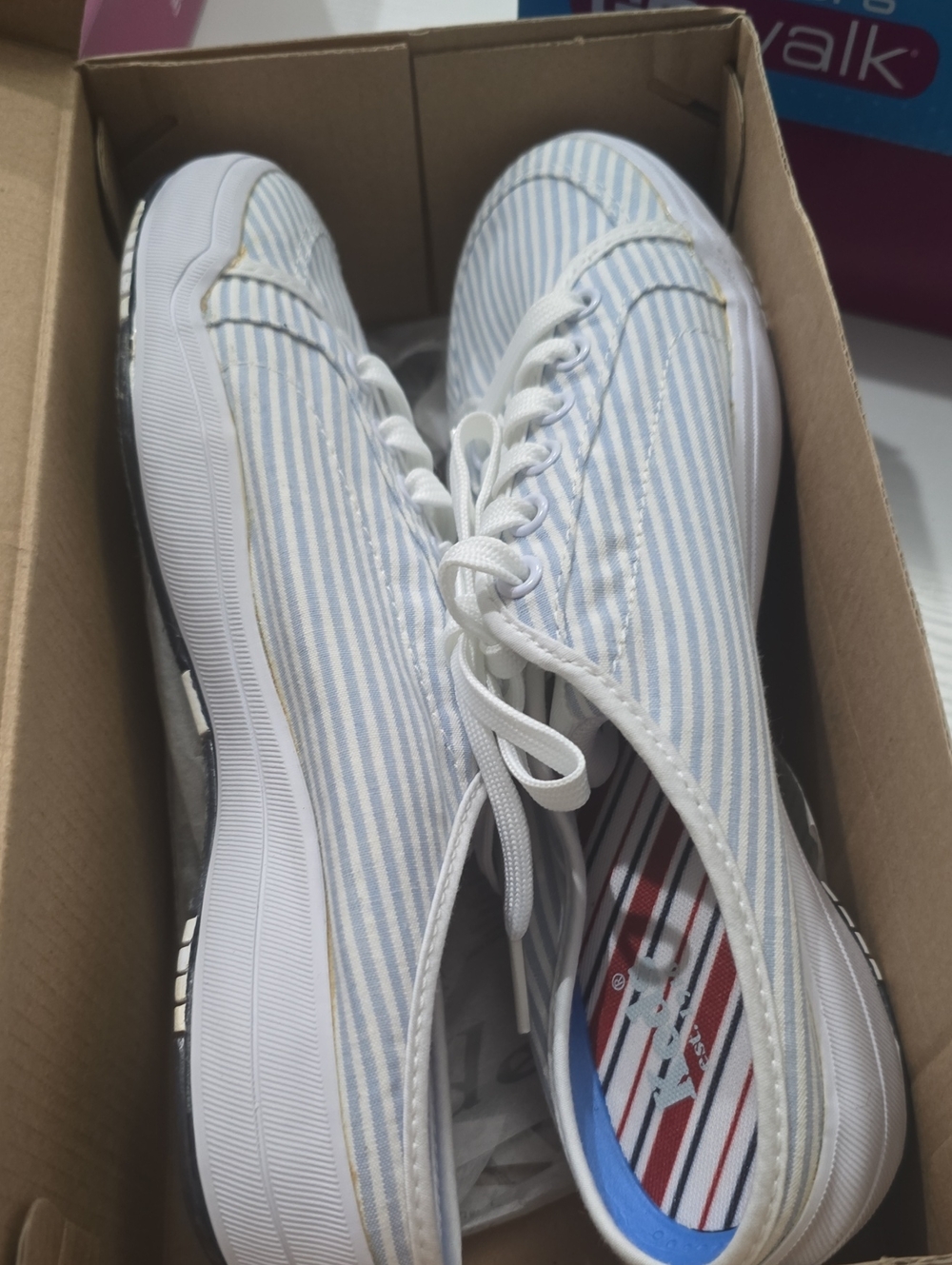 Womens Keds Mule Sneaker. Blue/White. 7.5 GUC